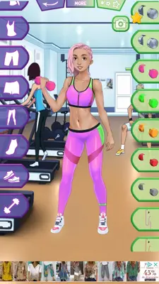 Fitness Girls Dress Up android App screenshot 6